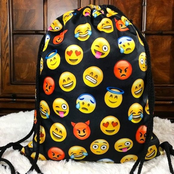 Handbags - Emoji Lightweight Drawstring Bag Backpack